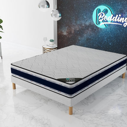 Ensemble BLUE MEMORY Sommier + Matelas Hauteur 22cm