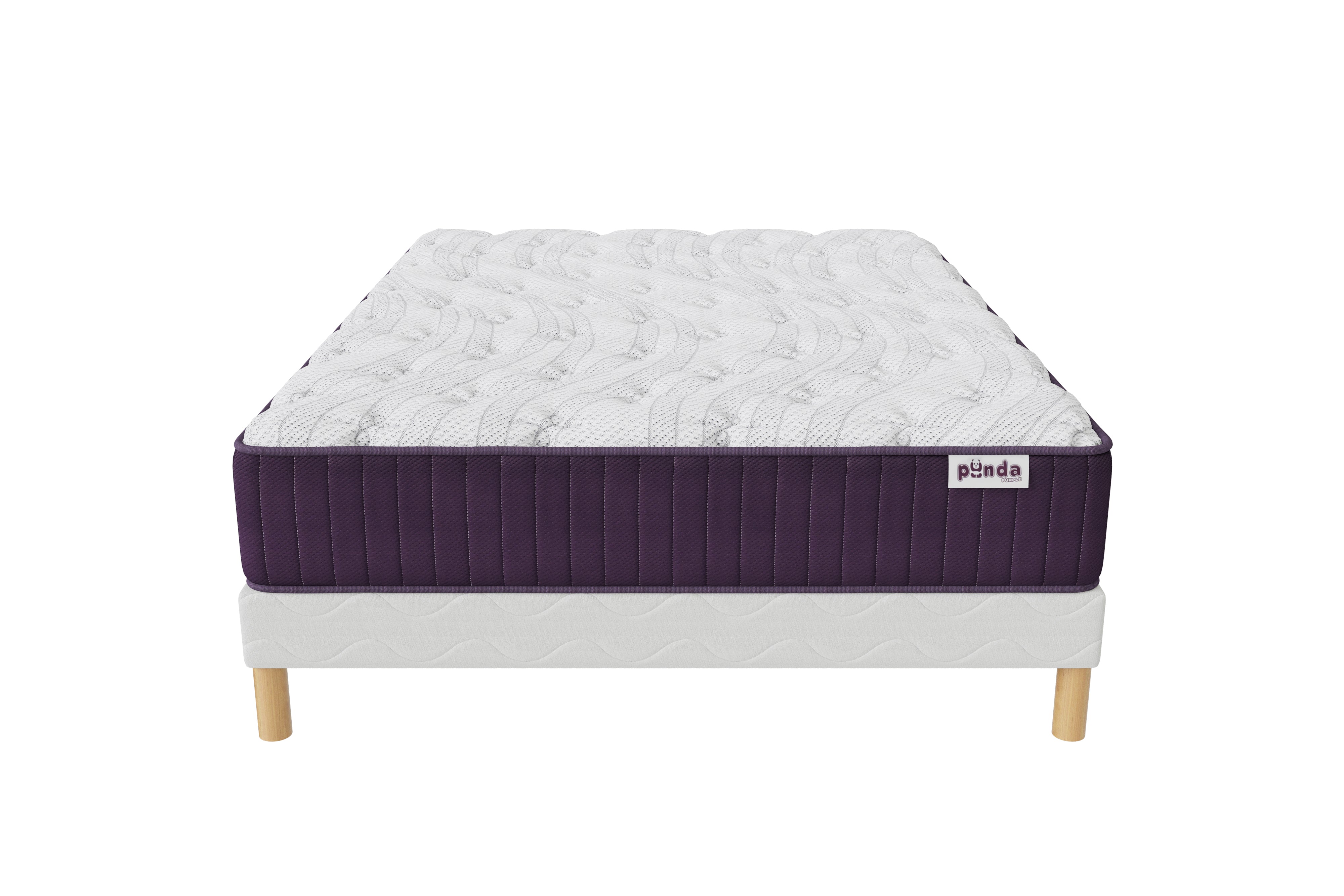 Ensemble PANDA PURPLE Sommier + Matelas Hauteur 32cm