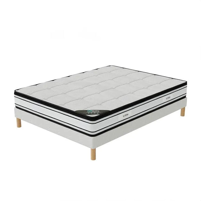 Ensemble GRAND CONFORT Sommier + Matelas Hauteur 22cm