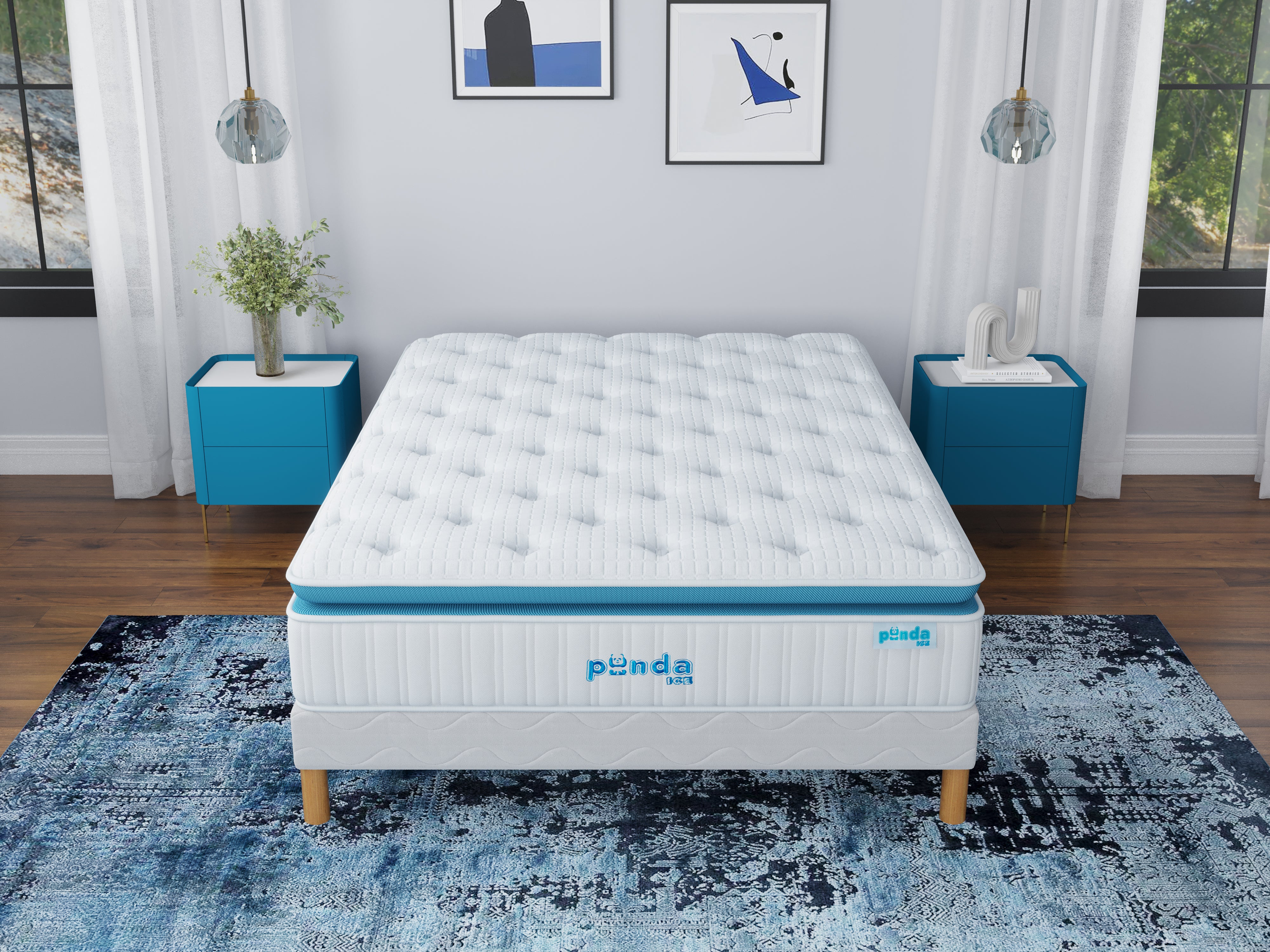 Ensemble PANDA ICE Sommier + Matelas Hauteur 30cm