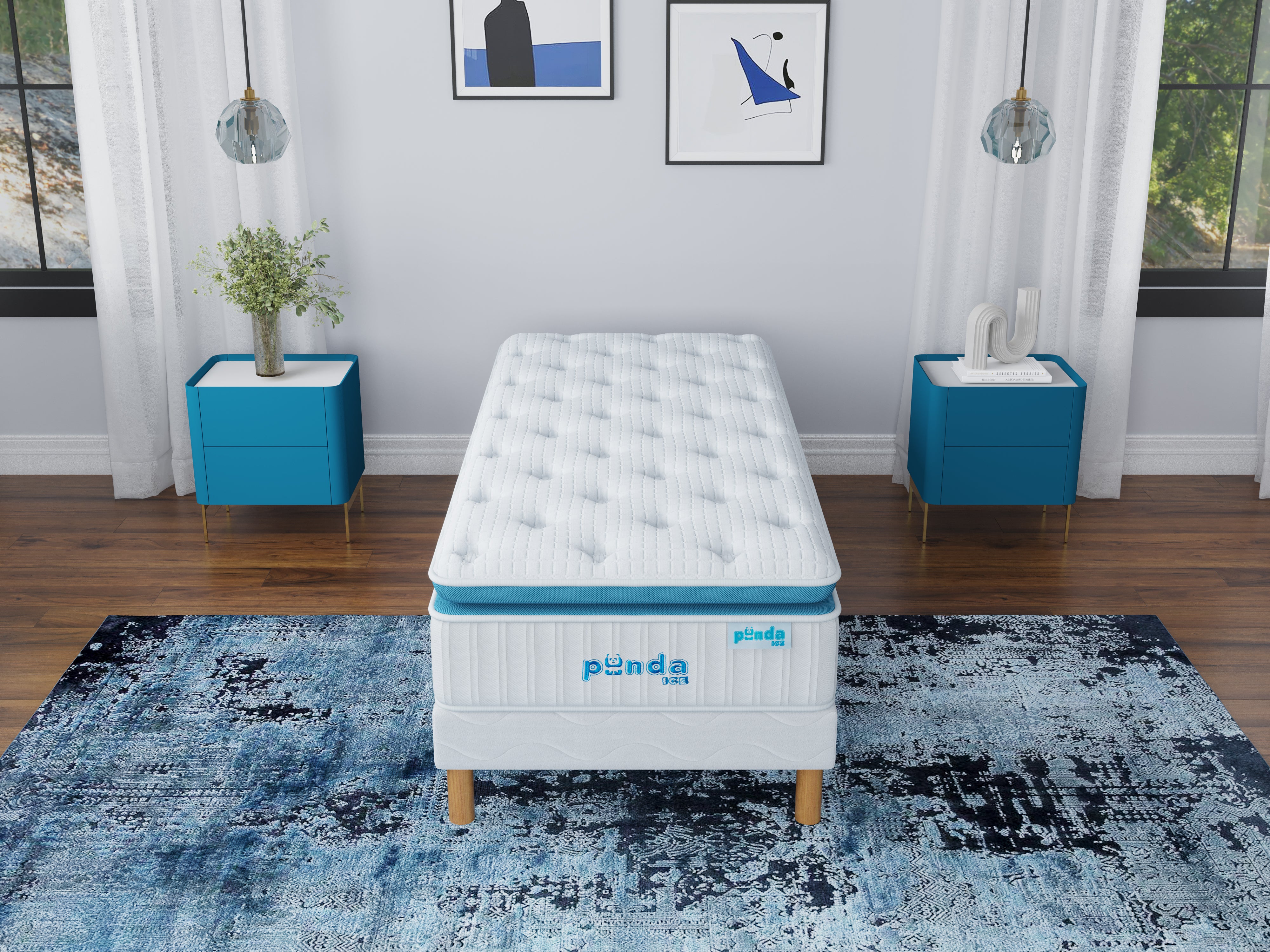 Ensemble PANDA ICE Sommier + Matelas Hauteur 30cm