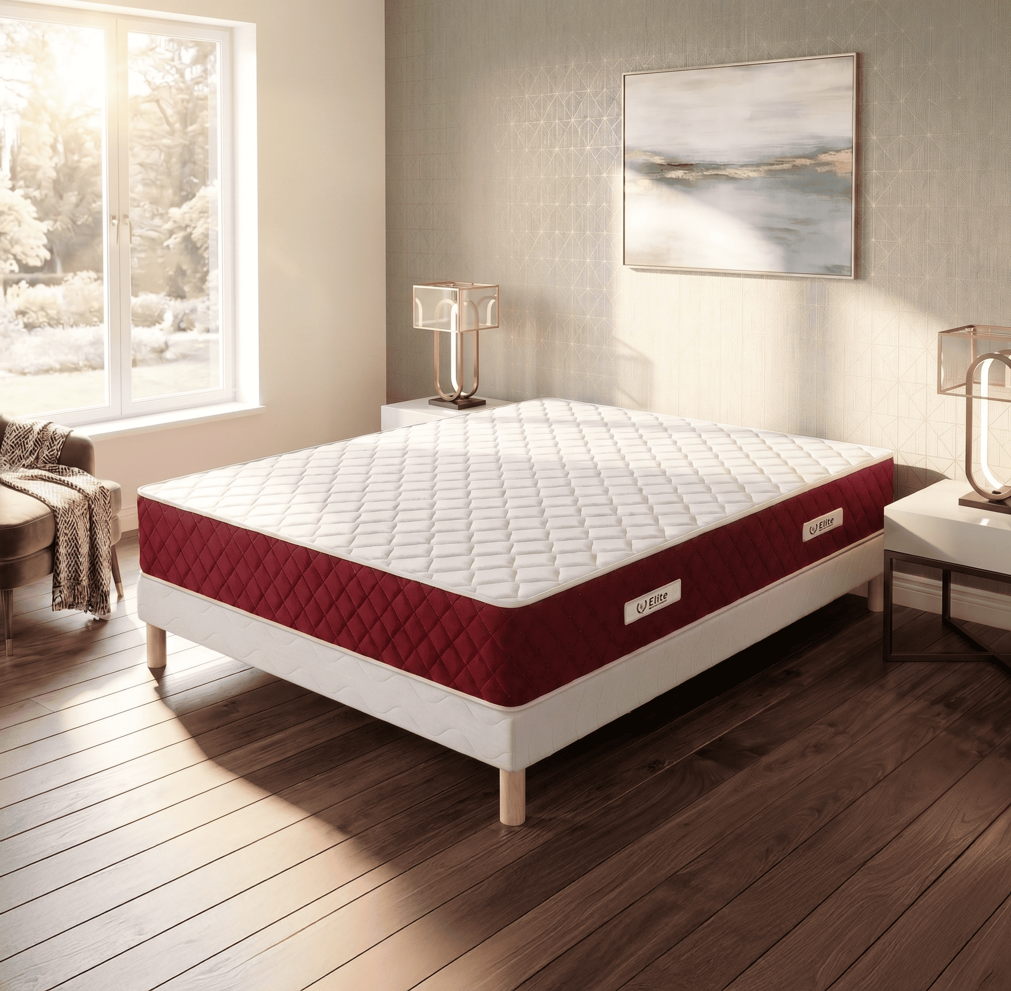 Ensemble ROSSO Sommier + Matelas Hauteur 25cm